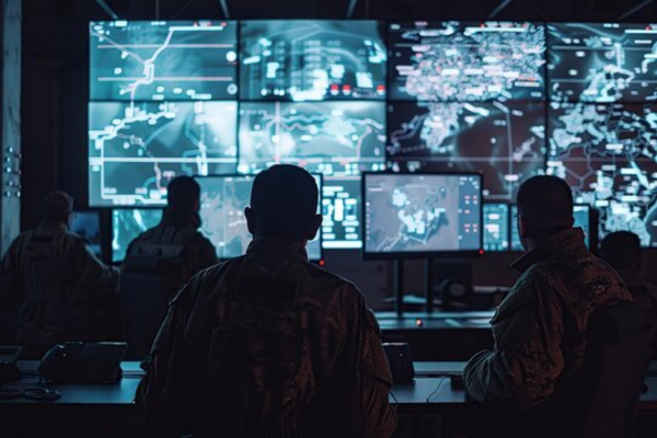 Modern government operations illustration